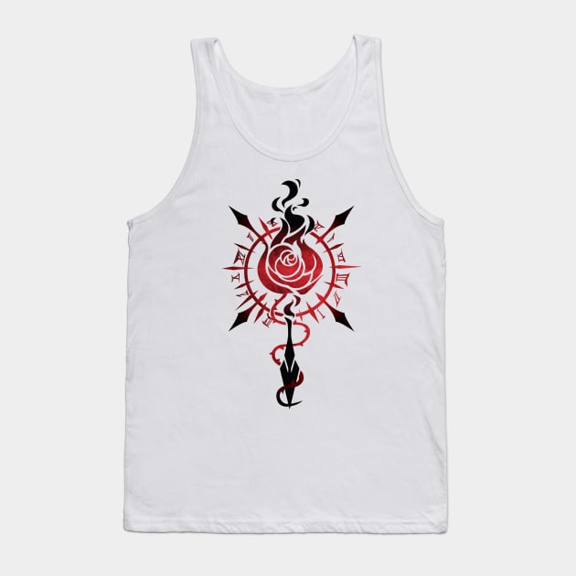 Rose Red Inferno Tank Top by t4tif